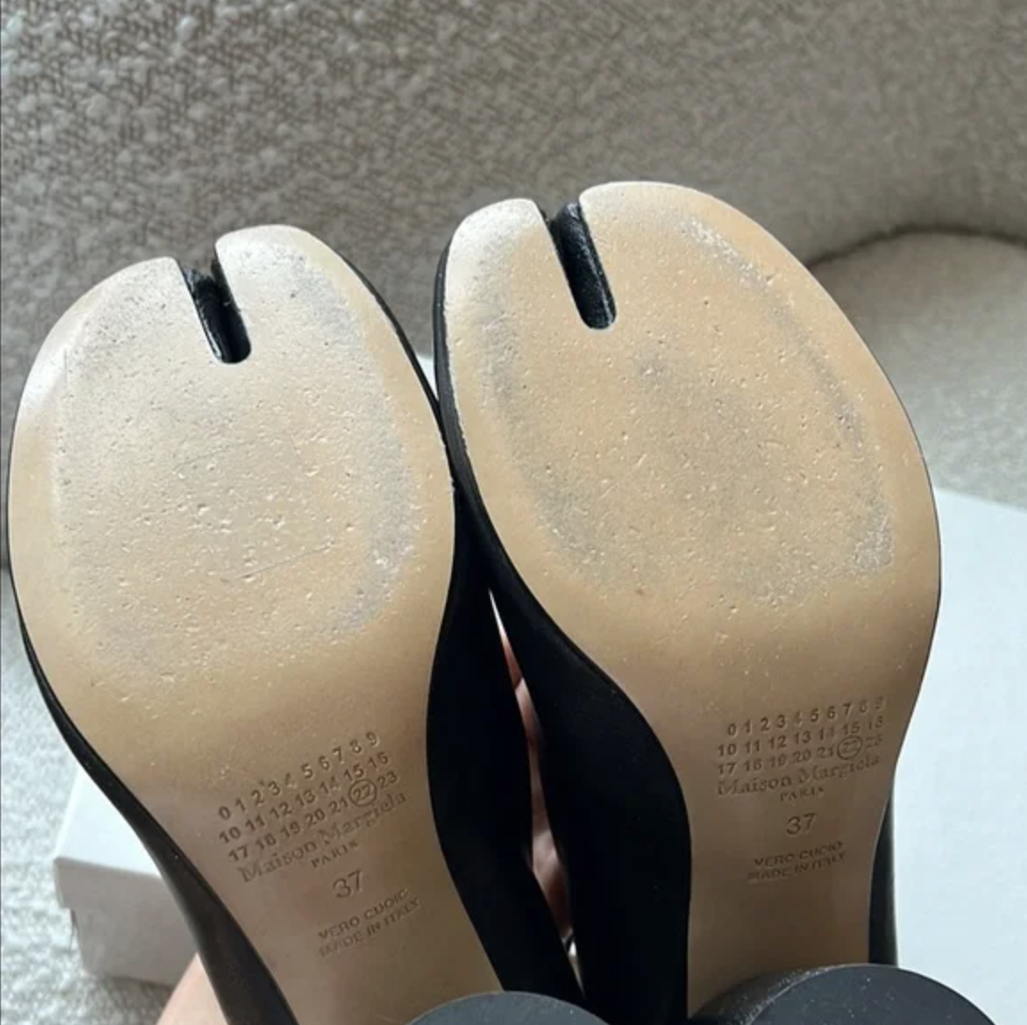 Maison Margiela Tabi Ballet Shoe 30mm Heel, Size 37 — woahstyle closet